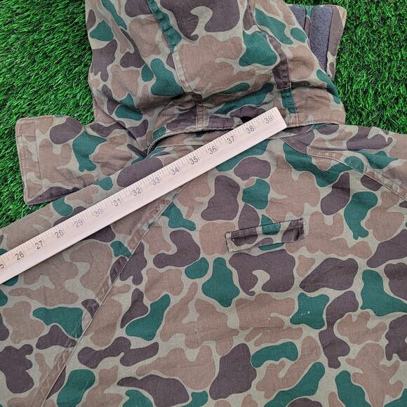 Vintage 80s Woolrich Duck Hunter Camo Hooded Parka Jacket Mens XL Insulated USA - Picture 9 of 11